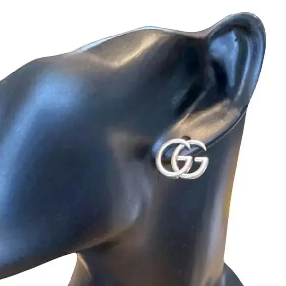 Gucci GG Silver Tone Earrings w/Box and Dust bag (GGXX025) - Picture 4 of 7